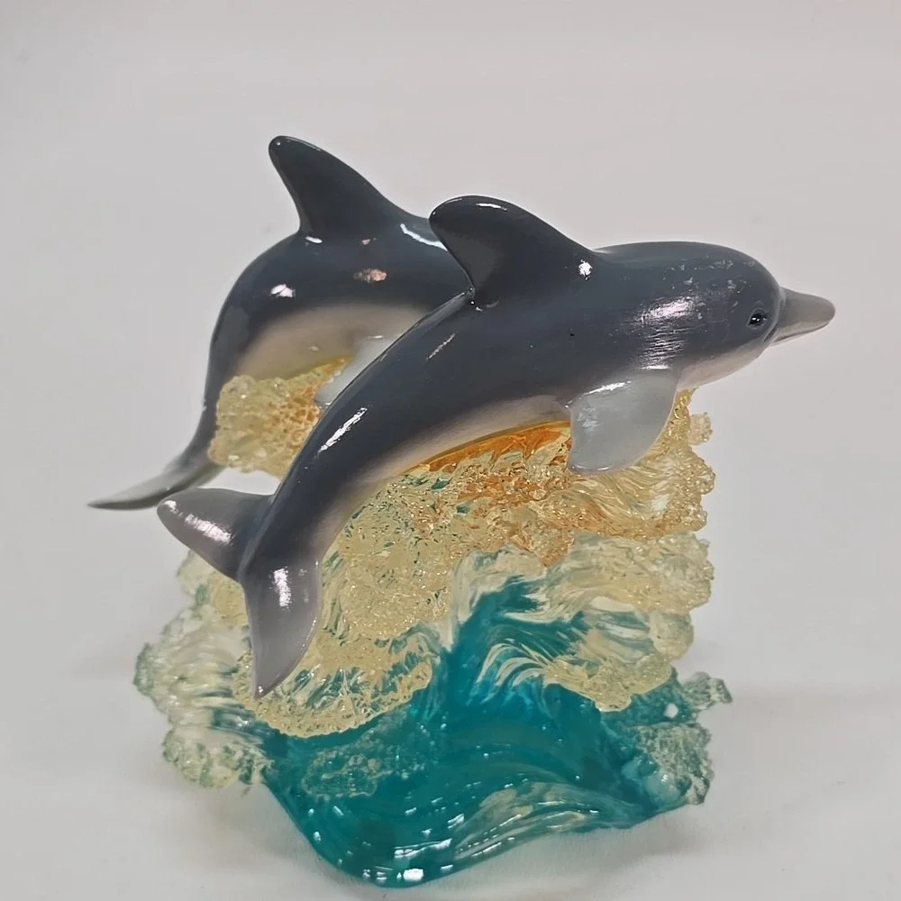 Sea Life Double Figurine Acrylic Jumping Dolphins #42300‎ Code FVL-DOL